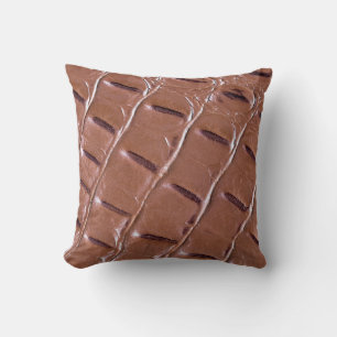 Coussin Crocodile cuir texturé fond abstrait, ani