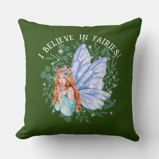 Coussin Croire en Fées Jeter l'Oreiller (Recto)