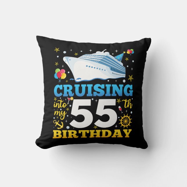 Coussin Croisière Dans Mon 55 Anniversaire (Recto)
