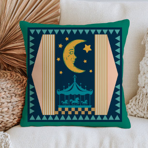 Coussin Croissant de Lune Céleste Cirque Bohème Décor