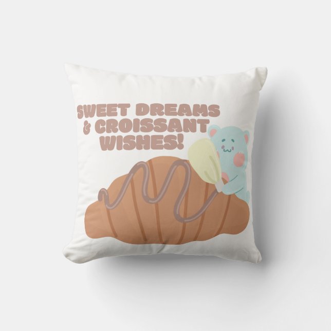 Coussin croissant personnalisé (Recto)