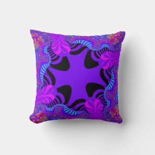 Coussin Croix noire et violette