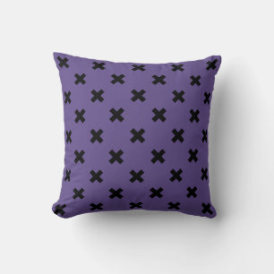Coussin Croix noire sur ultra violet
