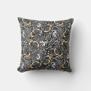 Coussin Croquis à la main tendance papillons volant se mél