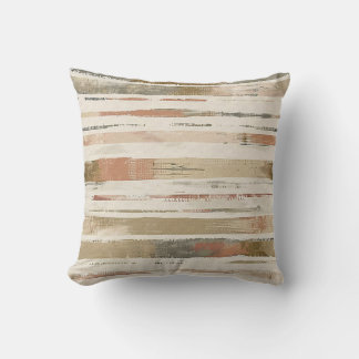 Coussin Croquis horizontal lignes artistiques orange brun