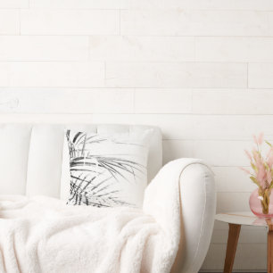 Coussin Croquis minimalisme Feuille Palm Tree