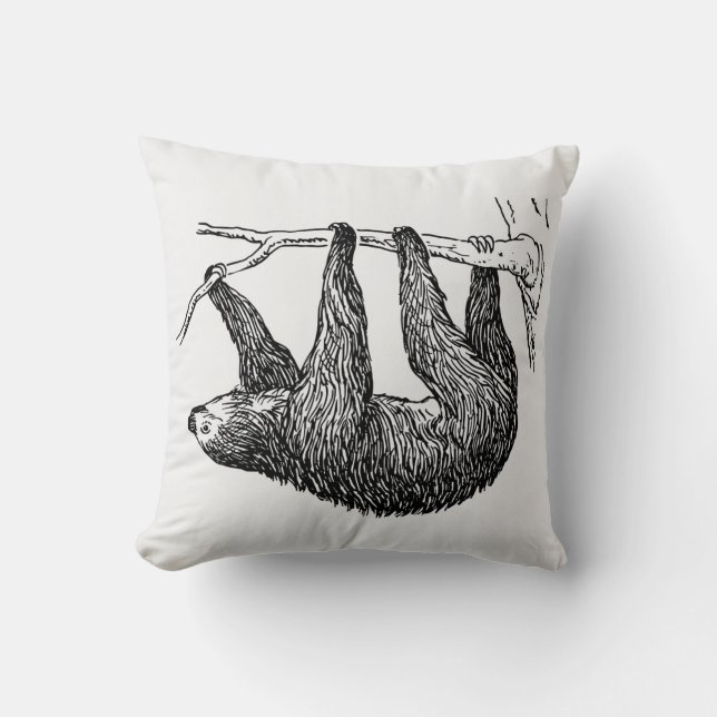 Coussin Croquis noir et blanc (Recto)
