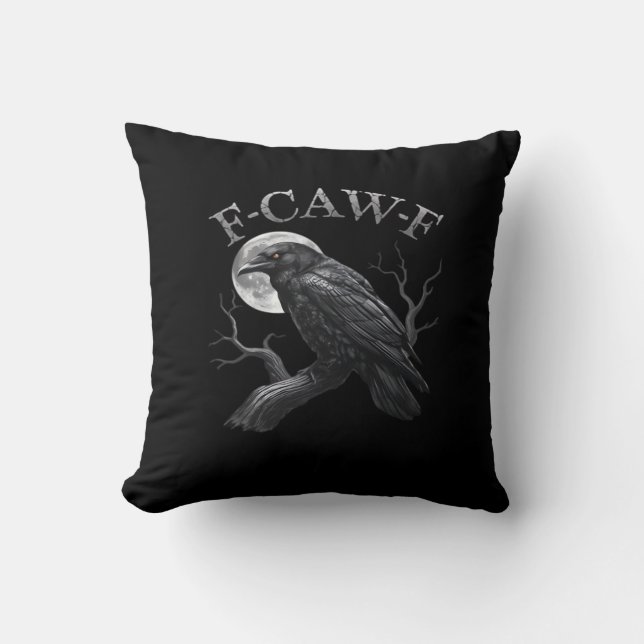 Coussin Crow Funny F-Caw-F Moon (Recto)
