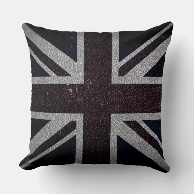 Coussin Cru #4 de drapeau du Royaume-Uni (Recto)
