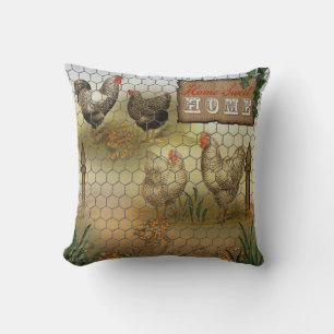Coussin Cru à la maison doux de maison de yard de poulet