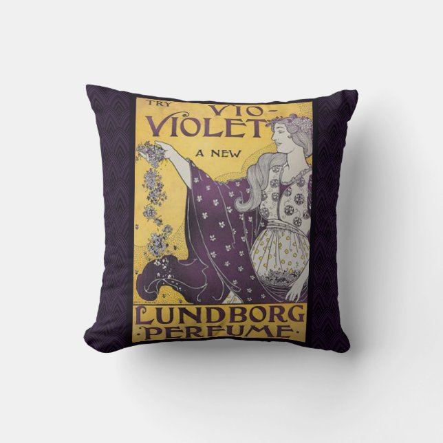 Coussin Cru carreau de "es Violette" (Recto)