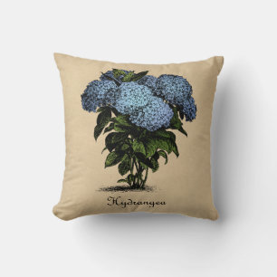 Coussin Cru d'hortensias botanique