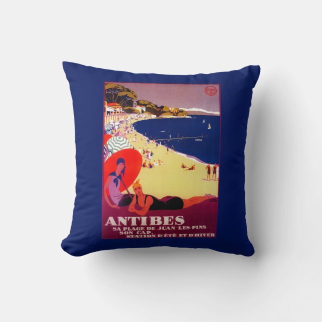 Coussin Cru PosterEurope d'Antibes (Recto)