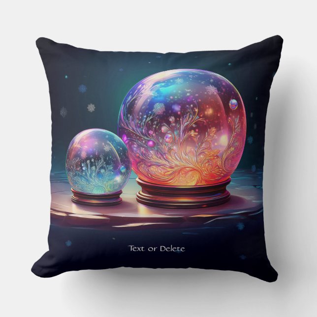 Coussin Crystal Snowballs Holiday Throw Pillow (Recto)