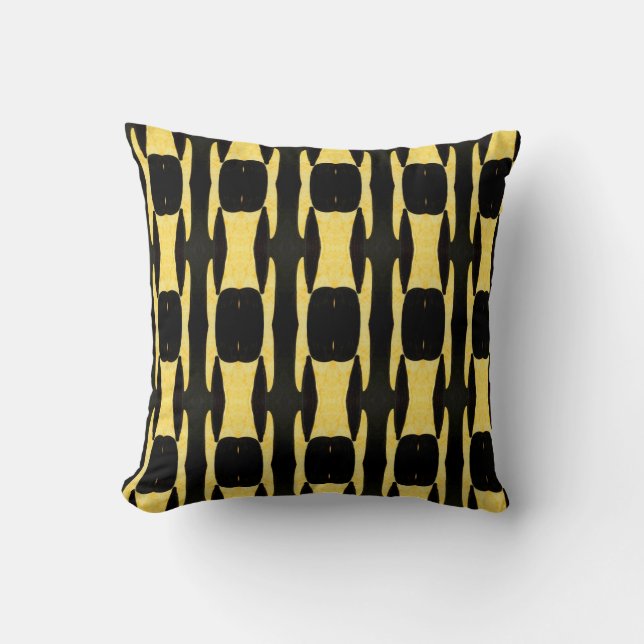 Coussin CTP - 011 - Jaune et noir (Recto)
