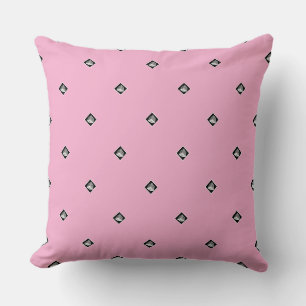 Coussin Cube Pyramide Répétition Rose Pâle