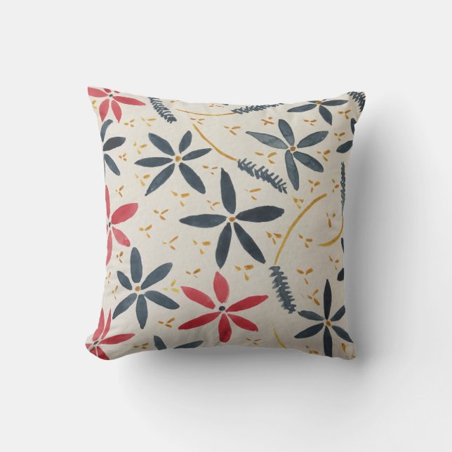 Coussin Cuchion au design floral (Recto)
