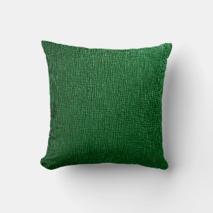 Coussin Cuir avec motif abstrait en vert. Abst