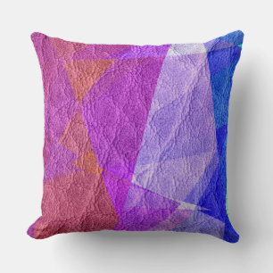 Coussin Cuir bleu pourpre