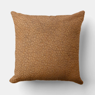 Coussin Cuir Brown