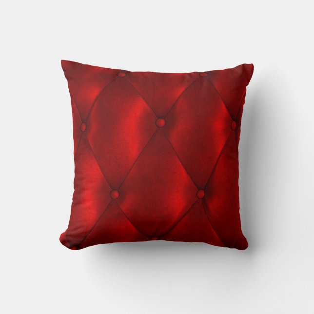 Coussin Cuir De Luxe : Élégance Texture Boutonnée. (Recto)