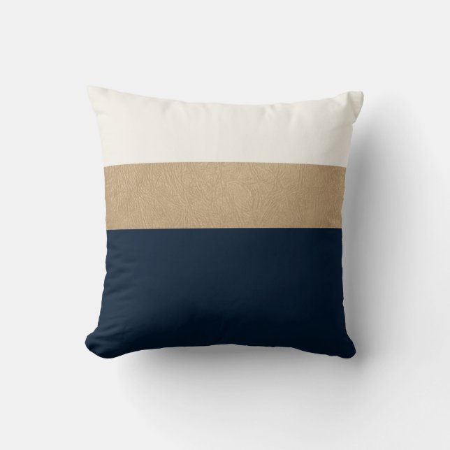 Coussin cuir de marine et d'or de faux (Recto)