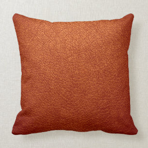 Coussin Cuir orange