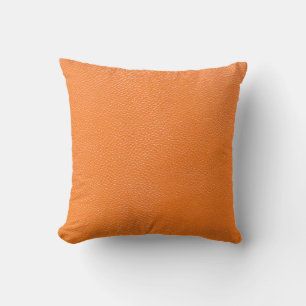 Coussin Cuir orange texture motif fond cuir, t
