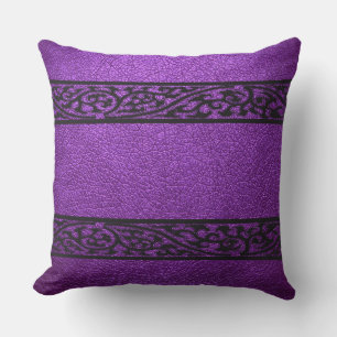Coussin Cuir pourpre