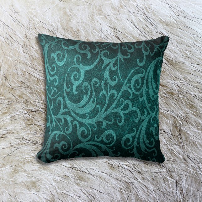 Coussin Cuir turquoise Faux Embossé (Créateur téléchargé)