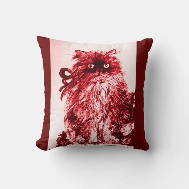 COUSSIN CUISINE AVEC ROSES ROUGES BLANCHES (Recto)