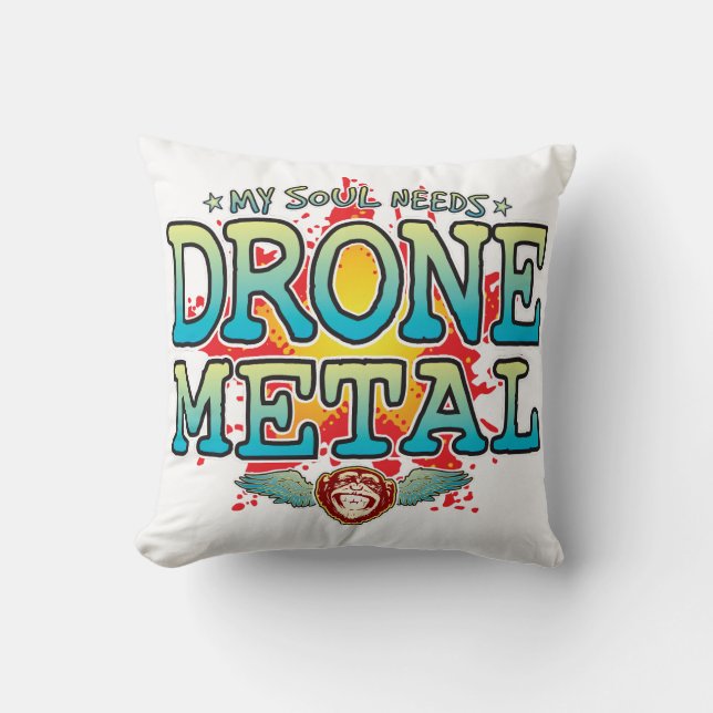 Coussin Cuisine d'âme en métal de drone (Recto)