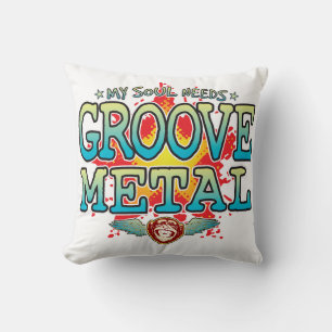 Coussin Cuisine d'âme métallique Groove