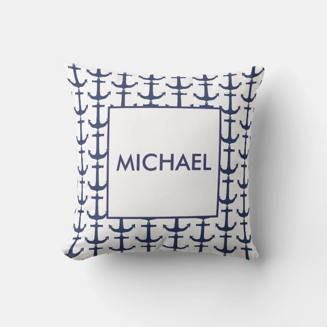 Coussin Cuisine d'Ancre marine personnalisée (Recto)