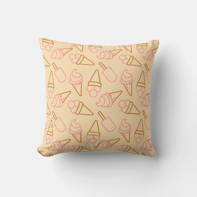 Coussin Cuisine estivale avec contours de glace (Recto)