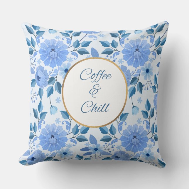 Coussin Cuisine florale réversible à deux côtés (Recto)