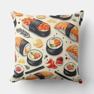 Coussin Cuisine japonaise, petits pains, sushi, sushi stic