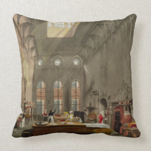 Coussin Cuisine, le palais de St James, gravé par William