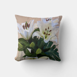 Coussin Cuisine Lilies Blanches