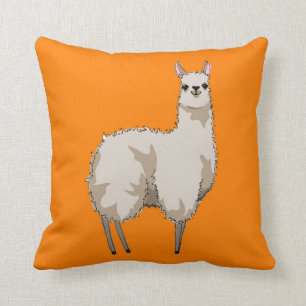 Coussin Cuisine Llama Orange