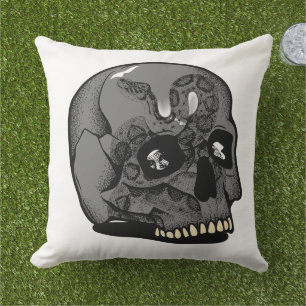 Coussin Culture de rue rebelle du crâne