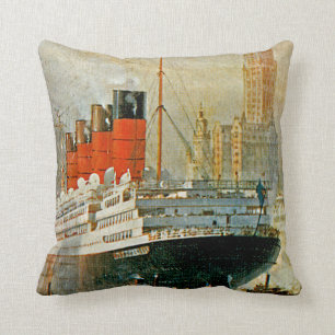 Coussin Cunarder à New York