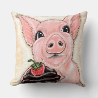 Coussin Cupcake Piggy Throw Pillow
