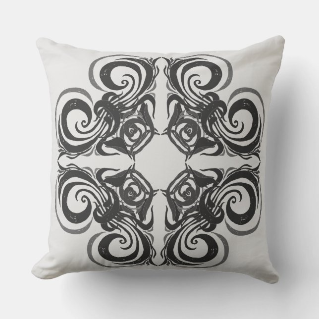Coussin Curvy Graphite Retro (Recto)