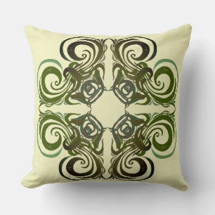 Coussin Curvy Green Retro