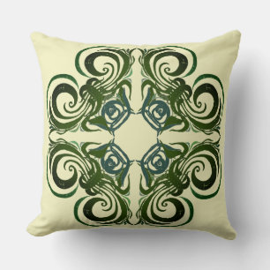 Coussin Curvy Green Retro