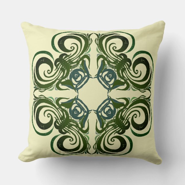 Coussin Curvy Green Retro (Recto)