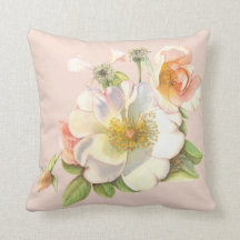 Cushion - Design Rose à la crème florale