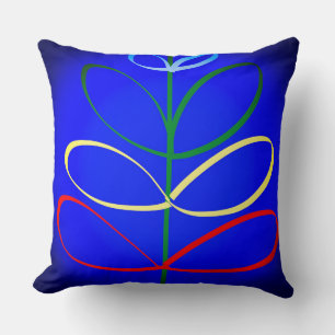 Coussin Cushion Jimette orange and turquoise black Design