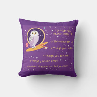 Coussin Cushion Mindfulness 5 Étapes - Logo Owl-t